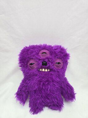Fuggler Fart Face Purple Interactive Plush Monster Tested Works Sound Toy 9”